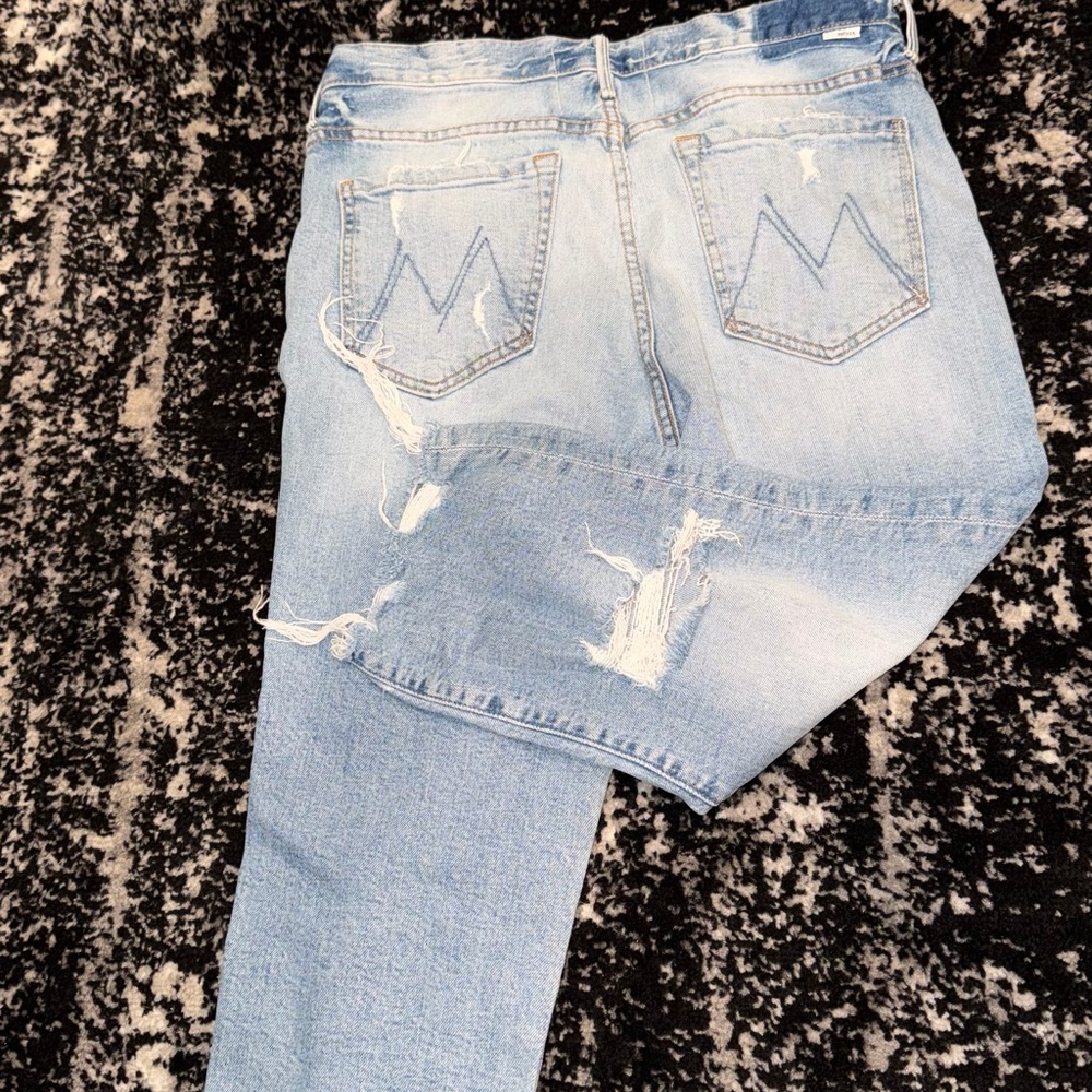 Mother Jeans Light Blue Crop Women’s Capri/Shorts